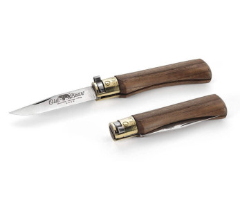 Cuchillo Old Bear hecho a mano, mango de nogal, tamaño S