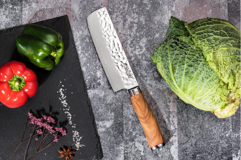 nakirikniv Wusaki Damas 10Cr 17cm manche en olivier