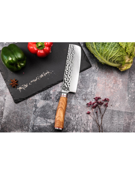 Nakiri mes Wusaki Damas 10Cr 17cm manche en olivier