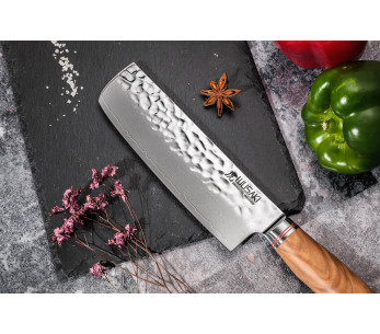 nakirikniv Wusaki Damas 10Cr 17cm manche en olivier 2