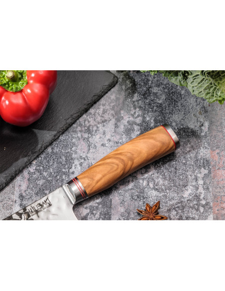 Nakiri mes Wusaki Damas 10Cr 17cm manche en olivier