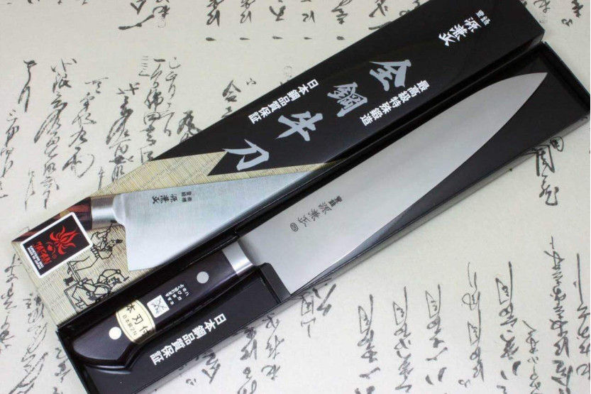 Kockkniv 21cm Japan Kanetsune kolstål 2N