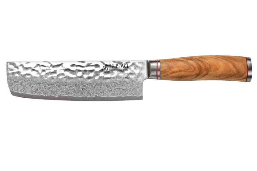 nakiri-kniv Wusaki Damas 10Cr 17cm manche en olivier