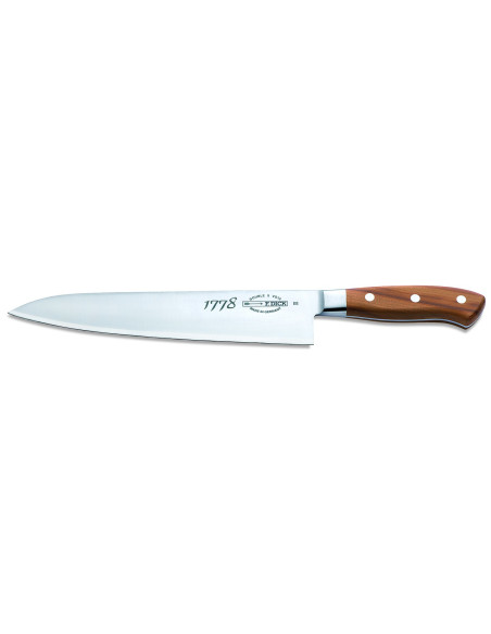 DICK 1778 Cuchillo de chef Hoja de acero de 3 capas Mango de madera de ciruelo de 24 cm