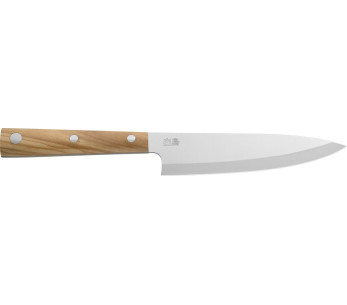 Due Cigni Hakucho kokkekniv 17 cm med skaft i oliventre