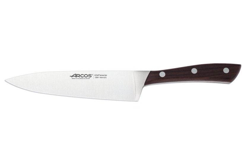 Arcos Natura taottu kokkiveitsi 16cm ruusupuu