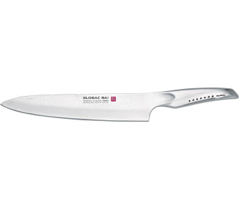 Global Sai 06 Coltello da chef giapponese, lama martellata 25 cm