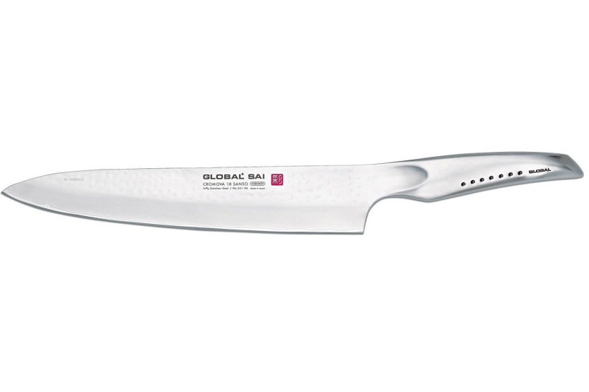 Global Sai 06 Japansk kokkekniv med hamret blad 25 cm