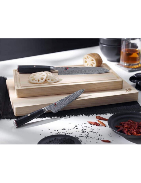Miyabi 5000FCD japansk kockkniv 16cm damaskusblad 48 lager pakkawoodhandtag