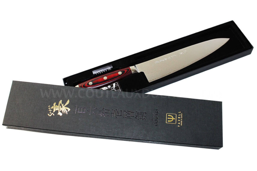 Yaxell SUPERGOU Faca do chef japonesa 20cm 161 camadas de lâmina de damasco