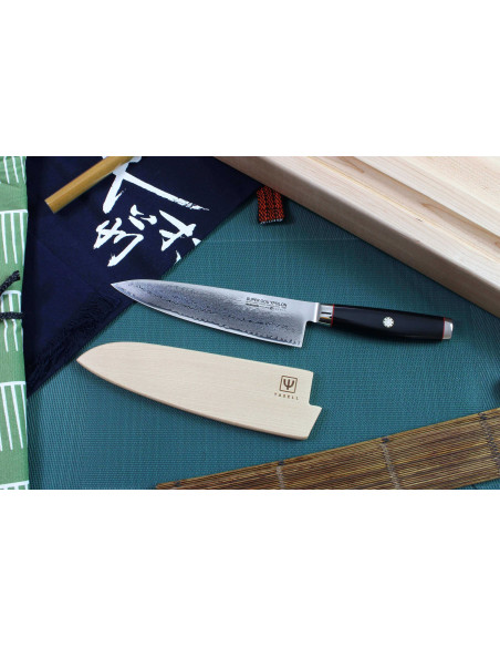 Japansk kockkniv Yaxell SuperGou Ypsilon 20cm damast 193 lager