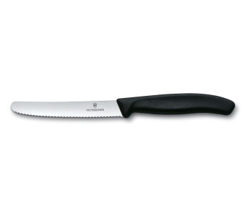 Victorinox Swissclassic cuchillo de mesa negro 11cm hoja dentada