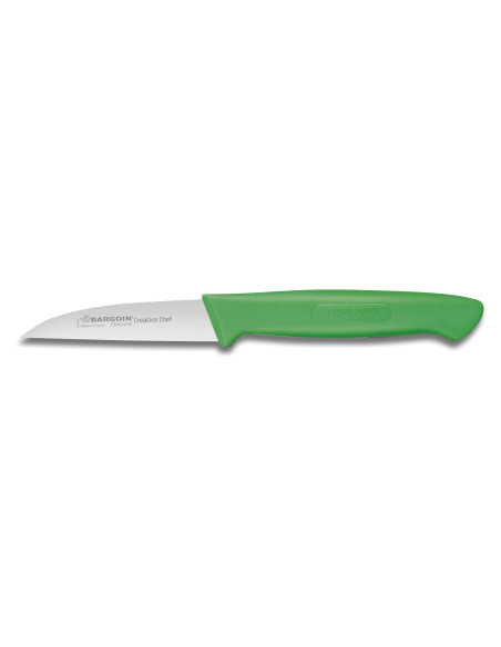 Faca para legumes Bargoin Creative Chef, lâmina reta de 8 cm, cabo moldado em verde
