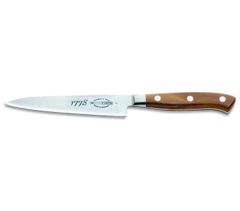 DICK 1778 coltello spelucchino lama in acciaio a 3 strati manico in legno di prugna da 12 cm
