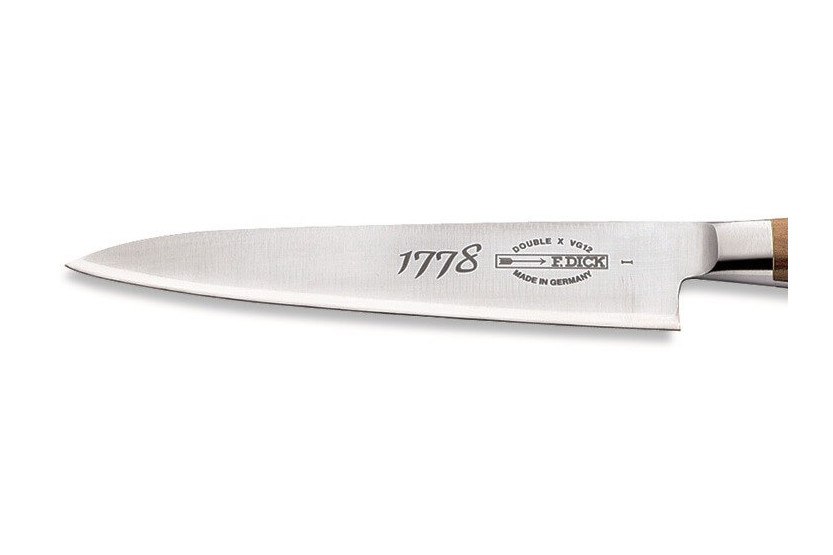 DICK 1778 Urtekniv 3-lags stålblad 12 cm håndtag af blommetræ
