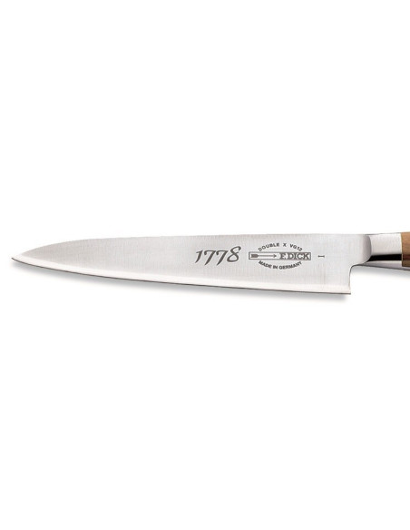 DICK 1778 skalkniv 3-lagers stålblad 12cm plommonträhandtag