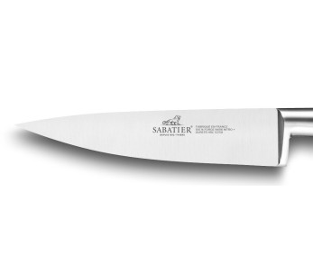 Ideal SABATIER coltello spelucchino 100% acciaio inox forgiato rivetti in ottone lama da 10 cm 2