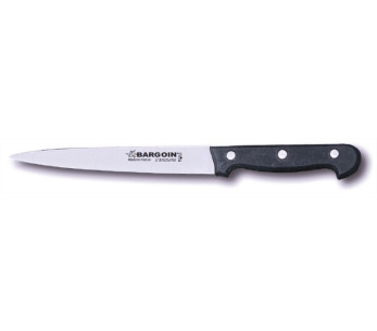 Tungefiletkniv BARGOIN 17 cm svart skaft 3 nagler