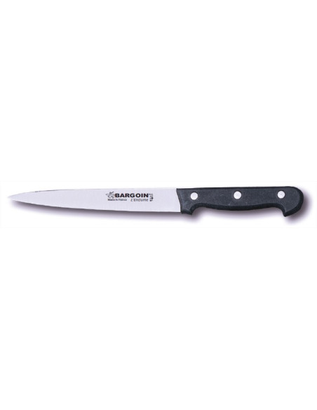 Tungefiletkniv BARGOIN 20cm sort skaft 3 nitter