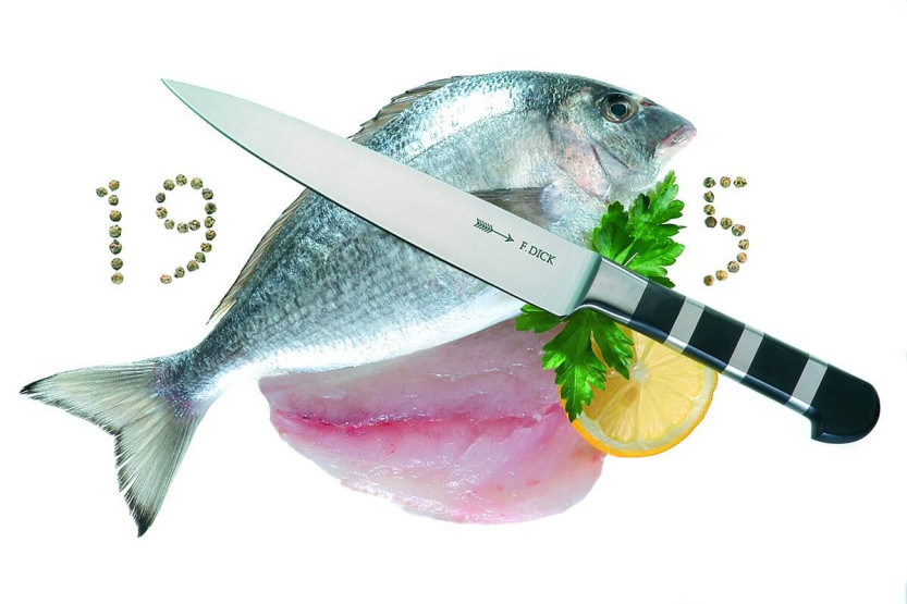 Faca para filetar peixe forjada DICK 1905 com lâmina flexível de 18 cm e cabo de design