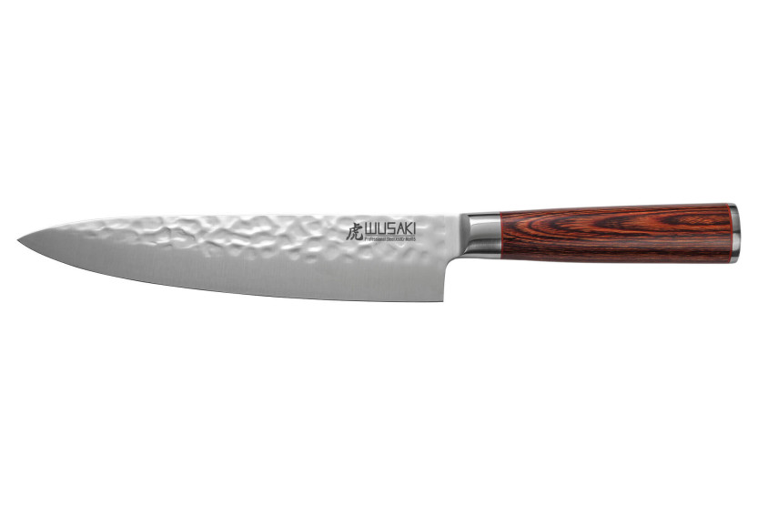 Cuchillo de cocinero Wusaki Pakka X50 20cm mango de pakkawood