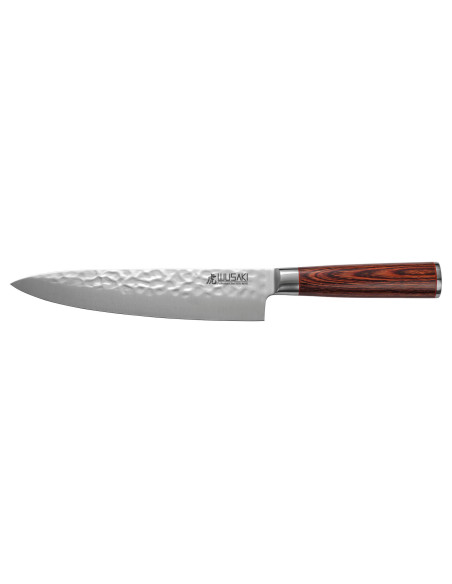 Cuchillo de cocinero Wusaki Pakka X50 20cm mango de pakkawood