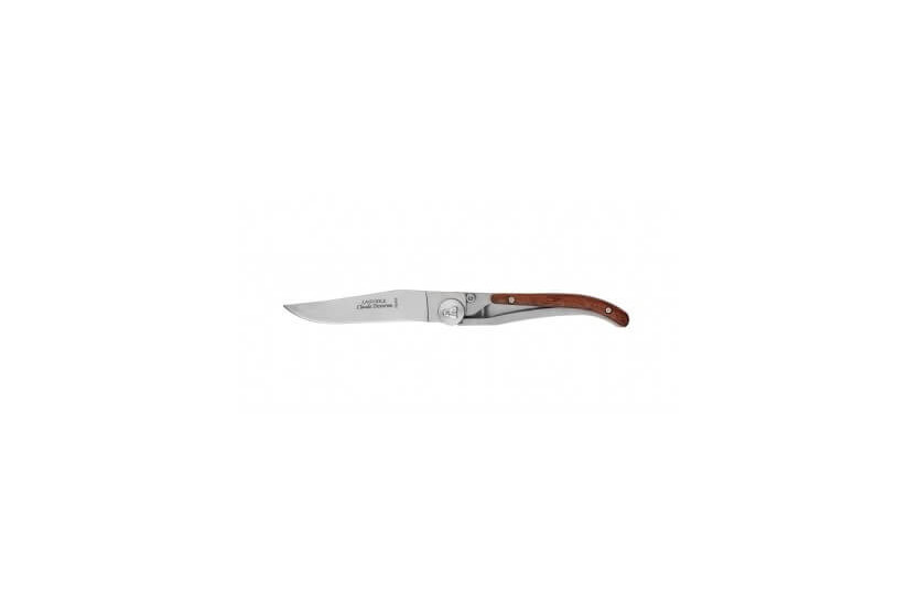 C. Cuchillo DozormeLaguiole Dozorme 11cm mango vallernia hoja acero inoxidable con muesca interior