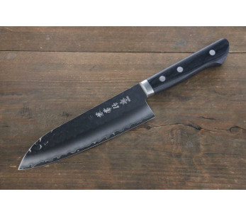 coltello santoku 16,5 cm Giappone Kanetsune VG1 martellato 2