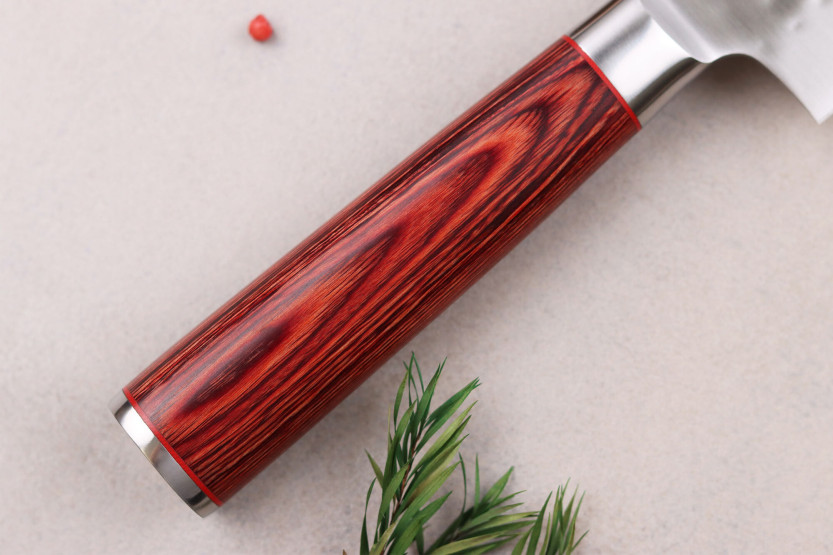 Cuchillo de cocinero Wusaki Pakka X50 20cm mango de pakkawood