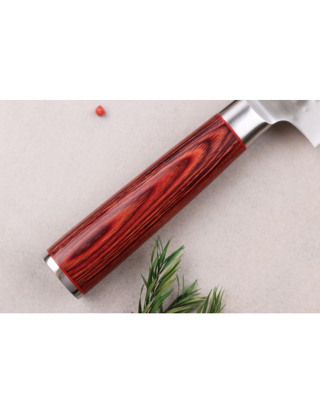 Cuchillo de cocinero Wusaki Pakka X50 20cm mango de pakkawood