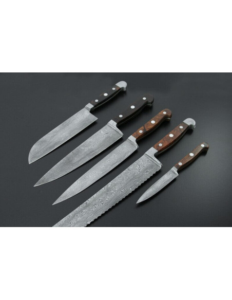 faca santoku de Damasco Gude faca santoku 18cm | Faca de Damasco Gude