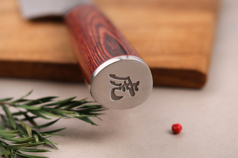 Cuchillo de cocinero Wusaki Pakka X50 20cm mango de pakkawood