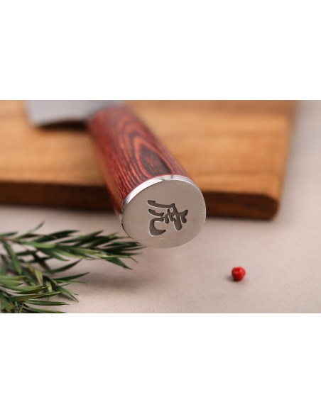 Cuchillo de cocinero Wusaki Pakka X50 20cm mango de pakkawood