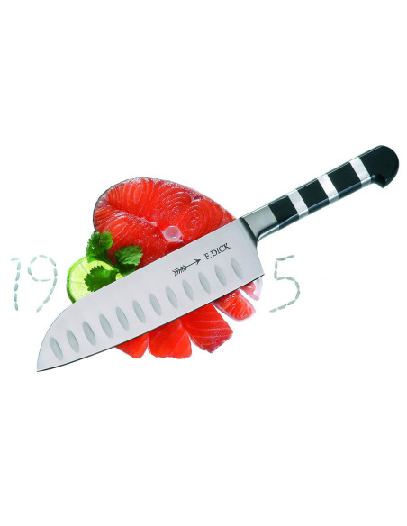 DICK 1905 gesmeed Santokumes 18cm met granton lemmet design handgreep