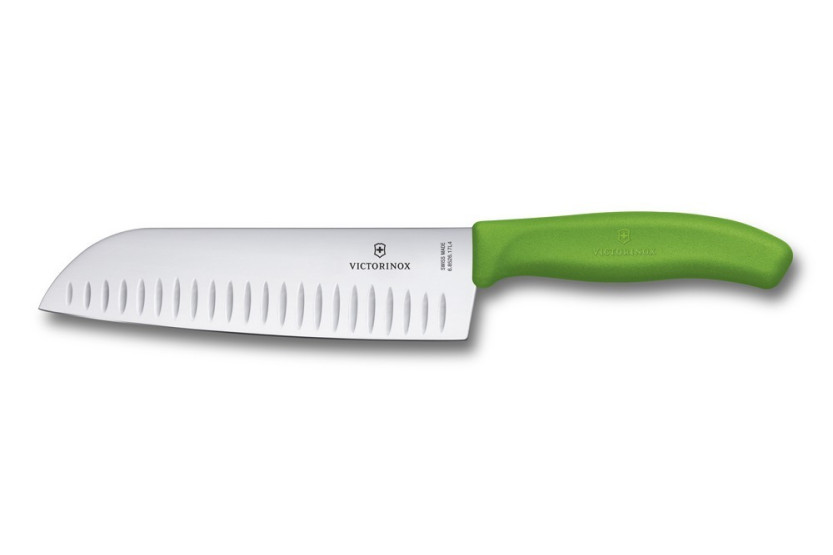 Cuchillo santoku Victorinox Cuchillo santoku, 17cm hoja con borde granton, mango verde