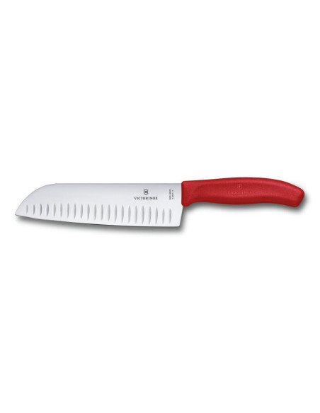 Victorinox SwissClassic Santokumes rood 17cm met granton lemmet