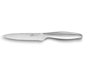 Faca utilitária Sabatier Fuso Nitro+ com lâmina serrilhada Sandvik de 12 cm em aço inoxidável