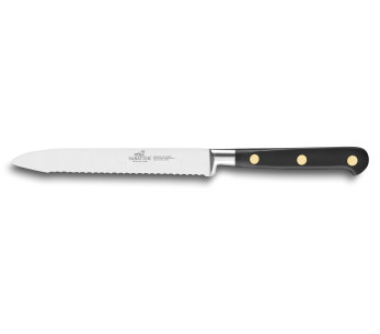 Ideal SABATIER coltello universale 100% forgiato con rivetti in ottone seghettati 12 cm