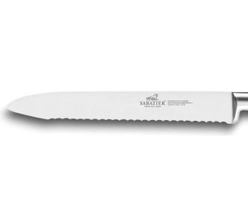 Ideal SABATIER coltello universale 100% forgiato con rivetti in ottone seghettati 12 cm 2