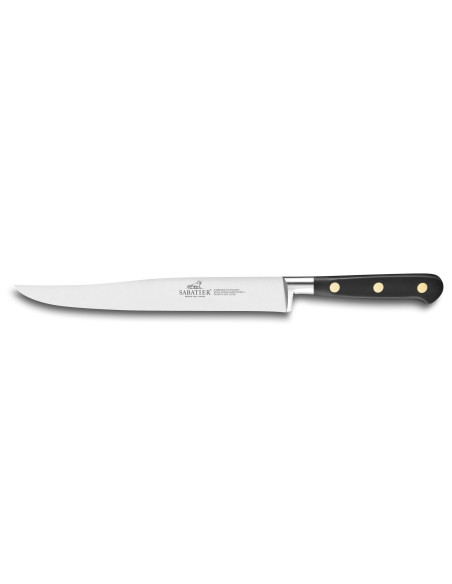 Faca yatagan Ideal SABATIER 100% aço inoxidável forjado com rebites de latão Lâmina de 20 cm