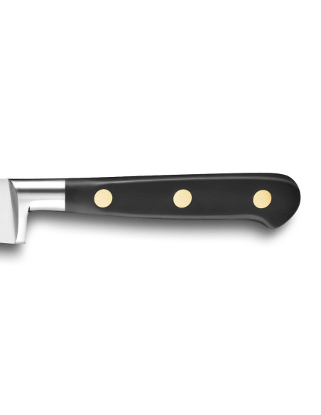 Faca yatagan Ideal SABATIER 100% aço inoxidável forjado com rebites de latão Lâmina de 20 cm