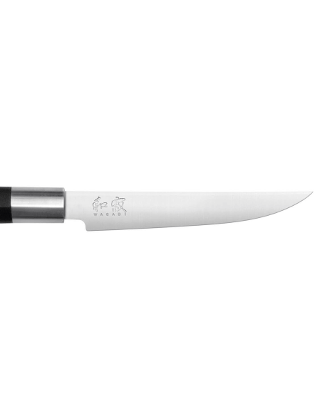 Sett med 2 KAI Wasabi Black japanske biffkniver, blad 11 cm