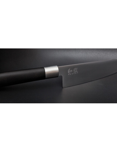 Set di 2 coltelli da bistecca giapponesi KAI Wasabi Black, lama da 11 cm