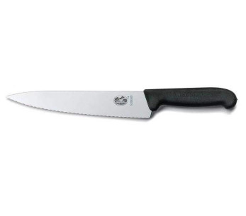 Victorinox Professional Trancherkniv svart fibrox tandat blad 22cm 5.2033.22