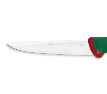 SANELLI Premana professionell urbeningskniv 16cm styvt blad grönt handtag 2