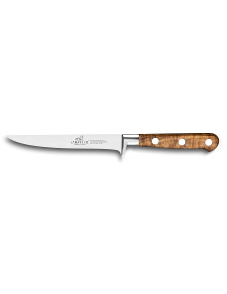 Sabatier Provençao Udbenerkniv 100% smedet 13 cm håndtag af oliventræ