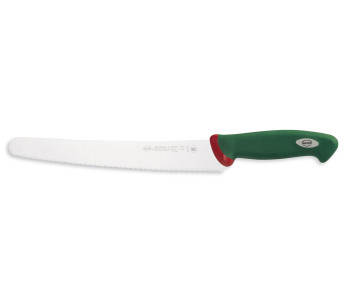 Professionelles Konditormesser SANELLI Premana gezackte Klinge 26cm grüner Griff