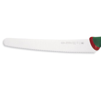 Cuchillo de pastelería SANELLI Premana, hoja dentada 26 cm, mango verde 2