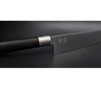 KAI Wasabi Cuchillo jamonero japonés negro 18cm hoja flexible 2