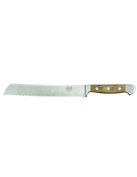 Coltello da pane forgiato Güde 21 cm Alpha Olive